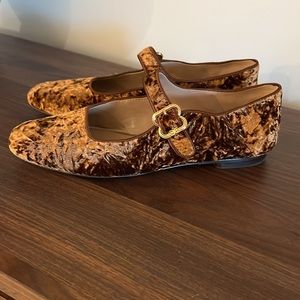Sam Edelman Michaela bronze velvet flats size 8.5